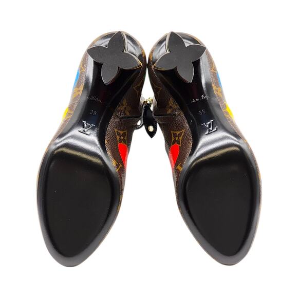 Louis Vuitton x Yayoi Kusama Monogram Dots Coated Ankle Boots EU 36 US 5.5 - NWB - Picture 7 of 11